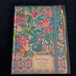 Lilly Pulitzer Blue and Pink Notebook for Office